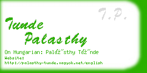 tunde palasthy business card